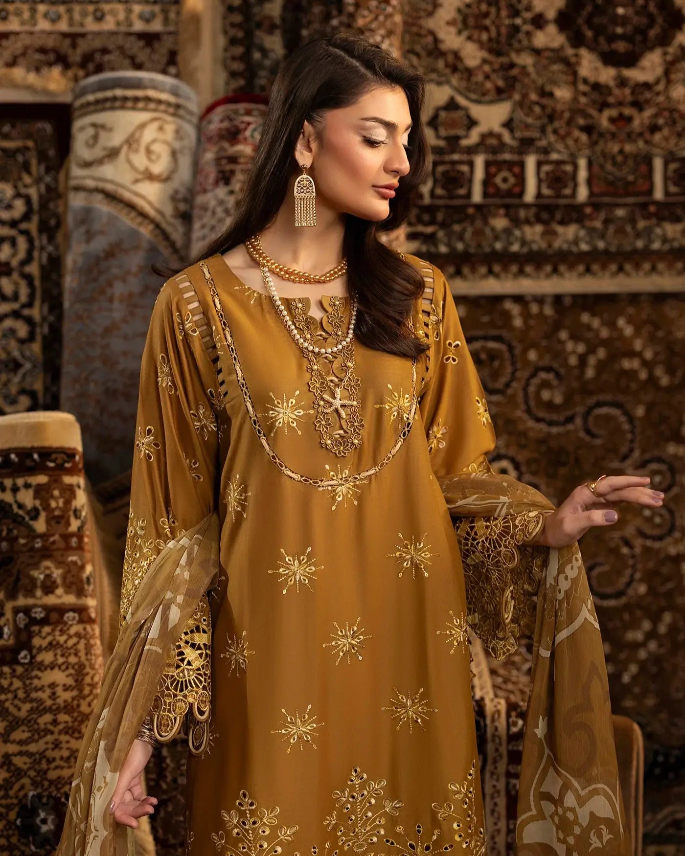 Saffron Royale – Summer Luxury Pakistani Embroidered Lawn Suit