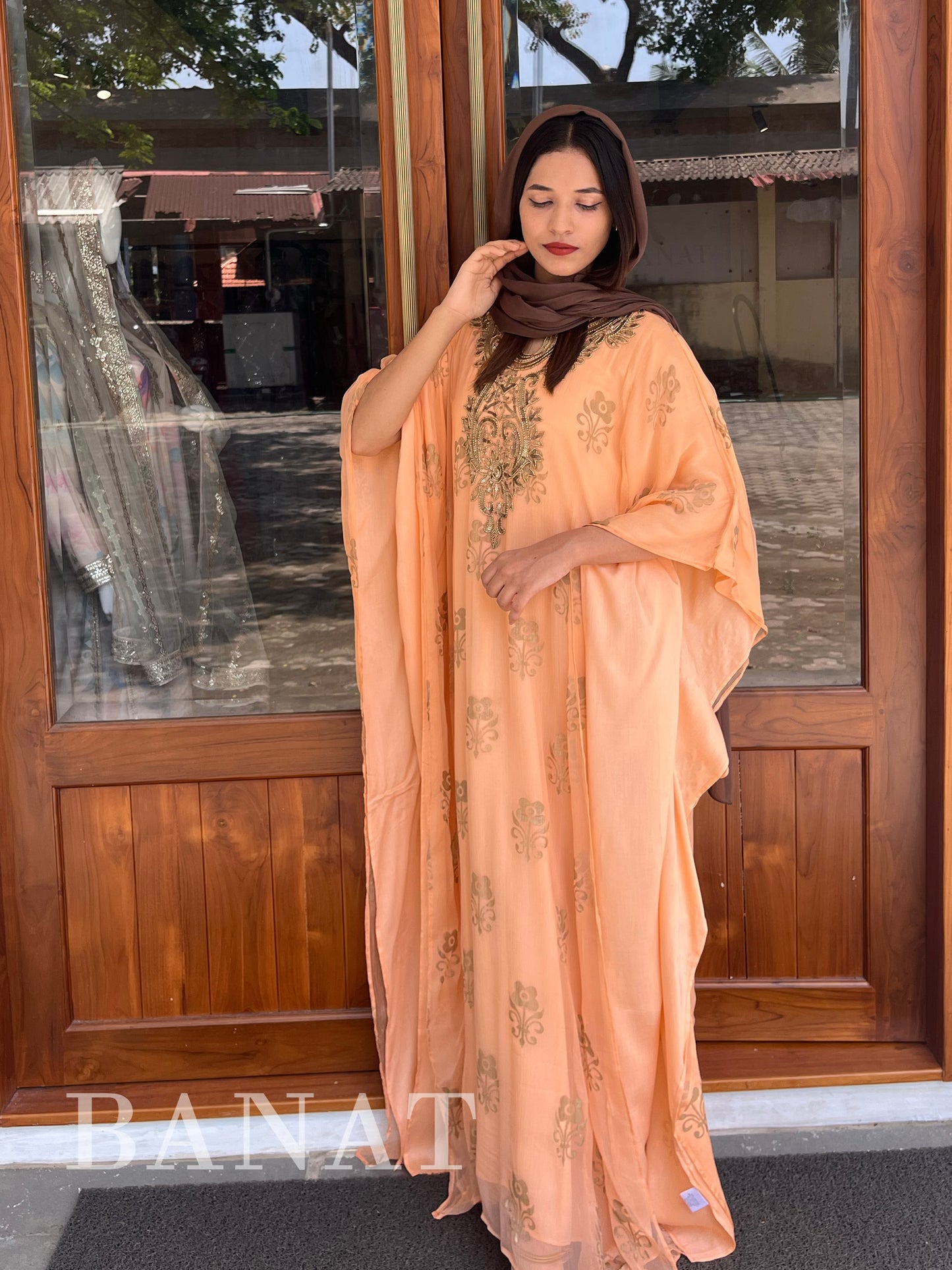 Peach kaftan