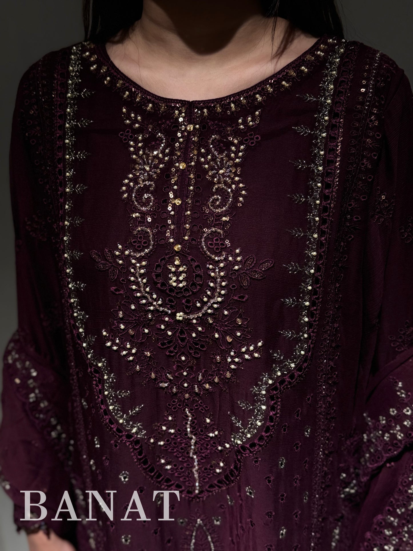 Royal Plum Luxury Party sharara Wear