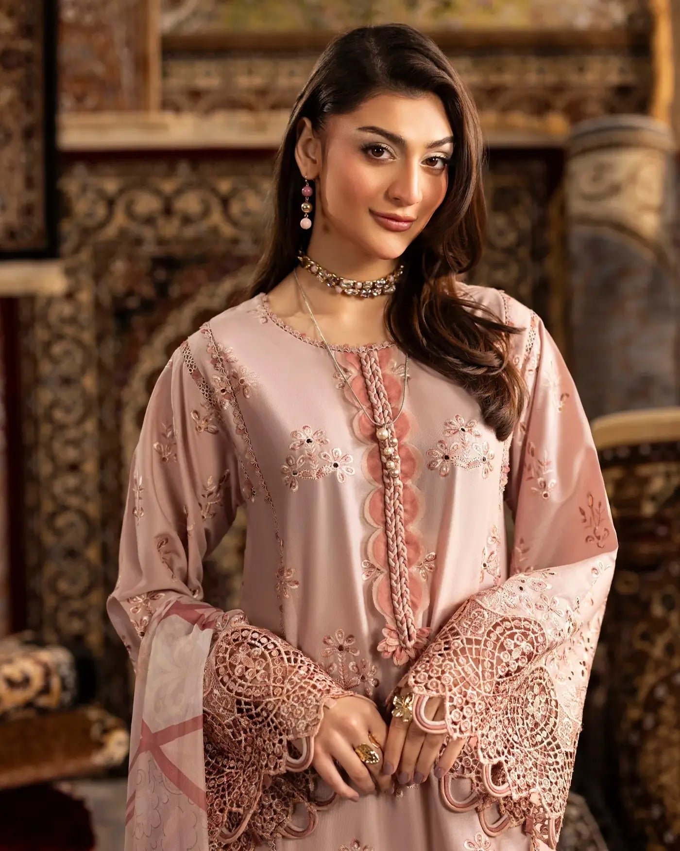 Blush Élan – Summer Luxury Pakistani Embroidered Lawn Suit
