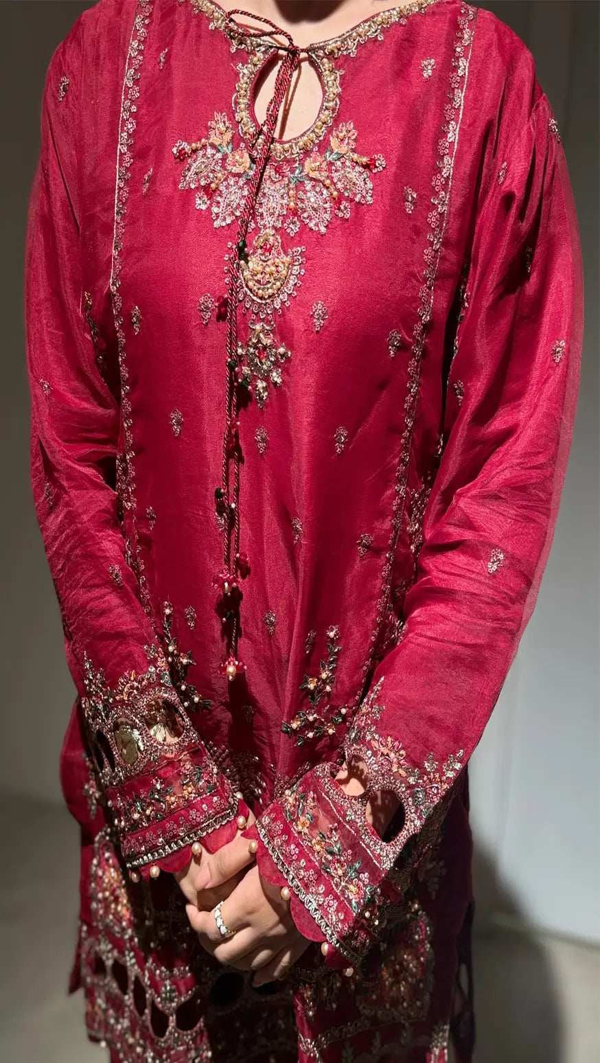 Crimson Handworked Pakistani Festive Suit