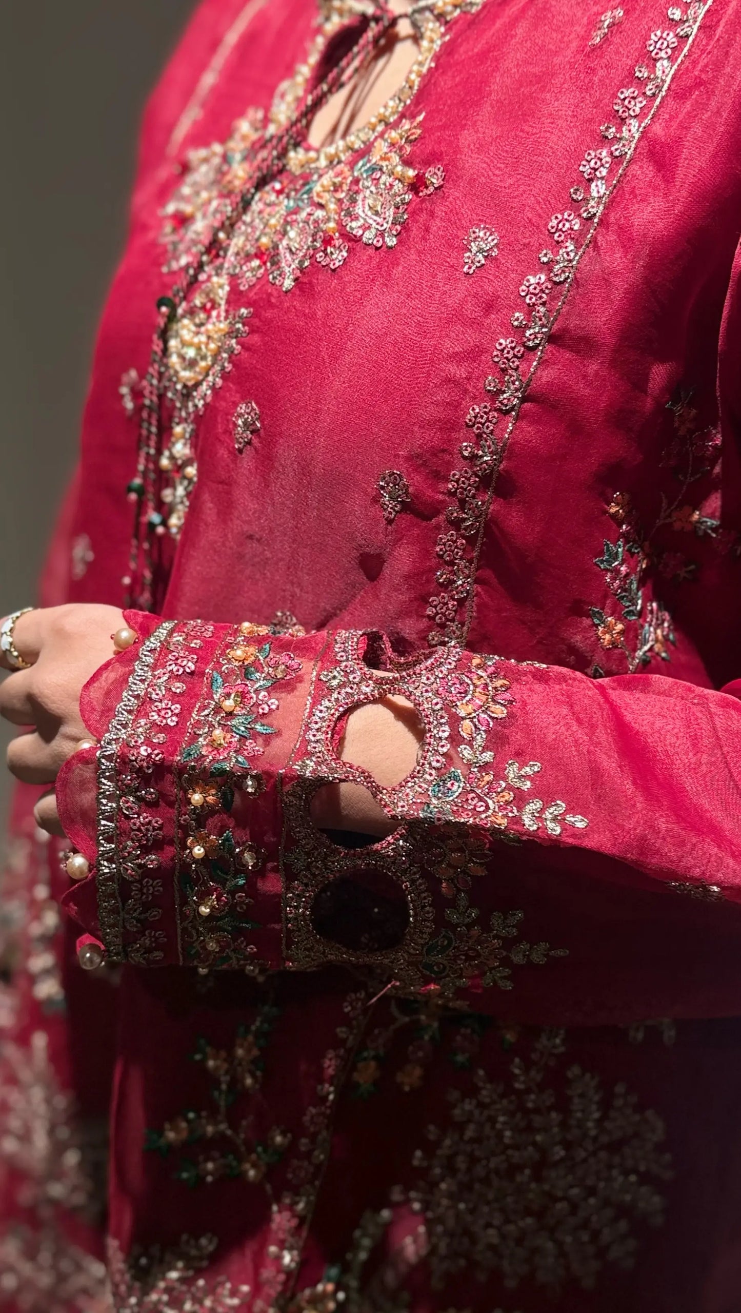 Crimson Handworked Pakistani Festive Suit