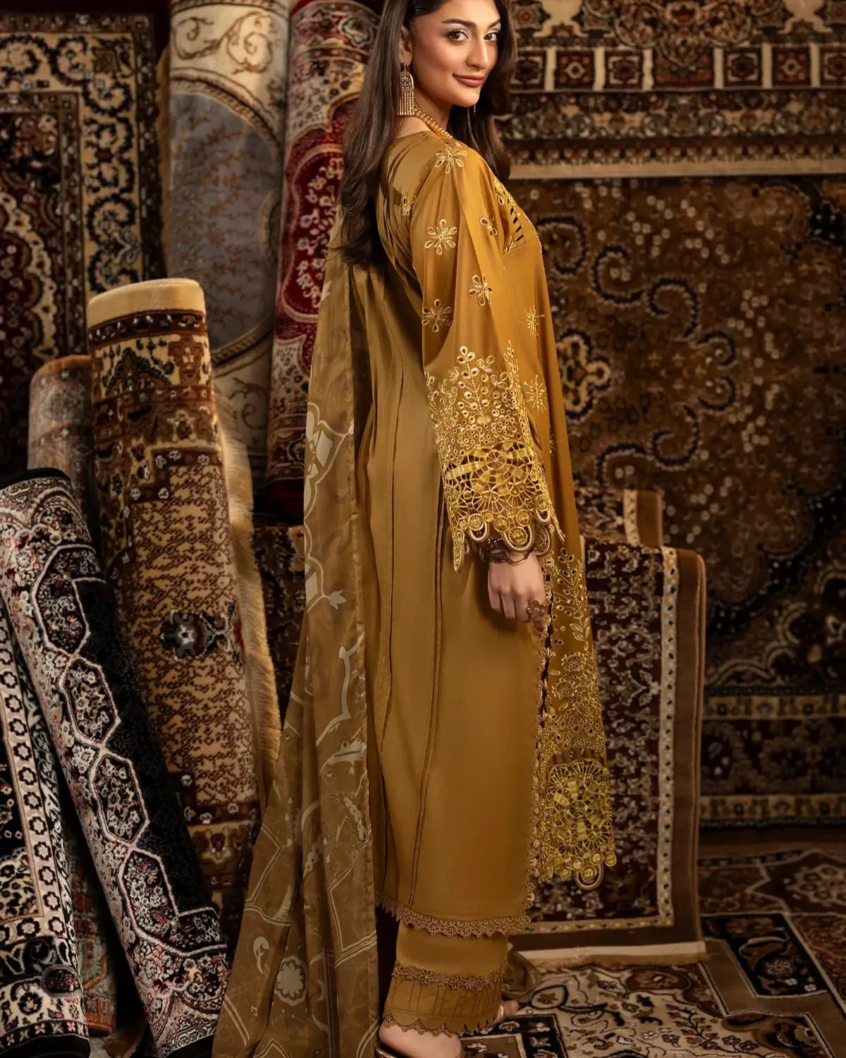 Saffron Royale – Summer Luxury Pakistani Embroidered Lawn Suit
