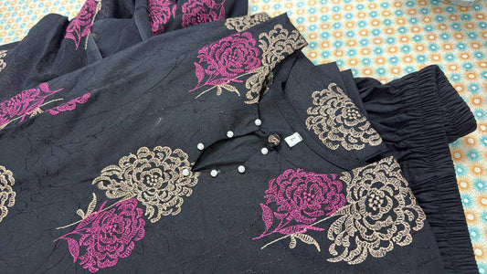 Embroidery black Suit - PKMYS260 301092L