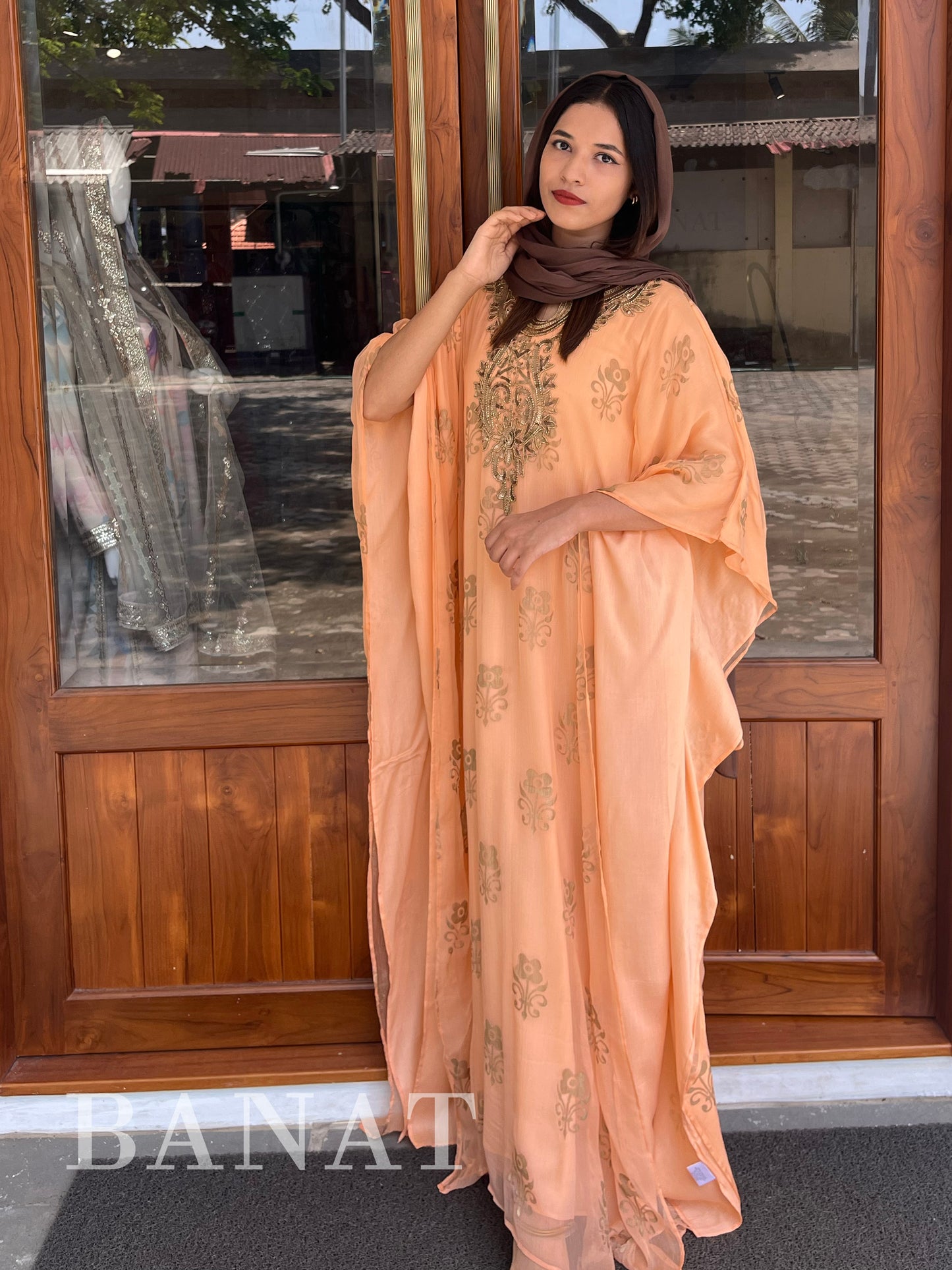 Peach kaftan