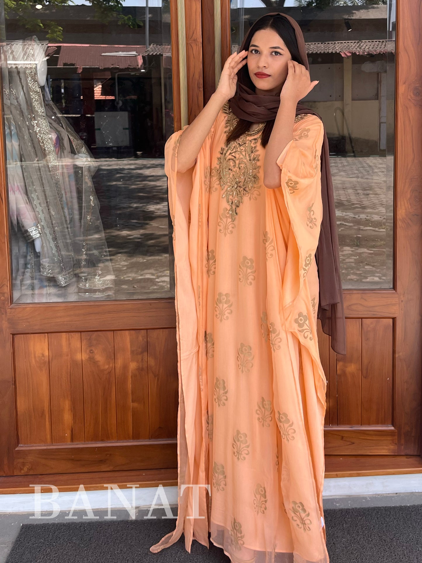 Peach kaftan