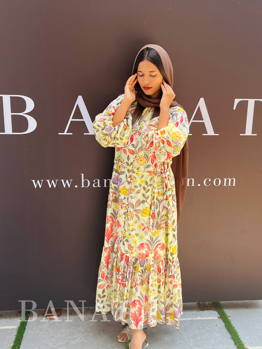 Floral Meadow Tiered Maxi