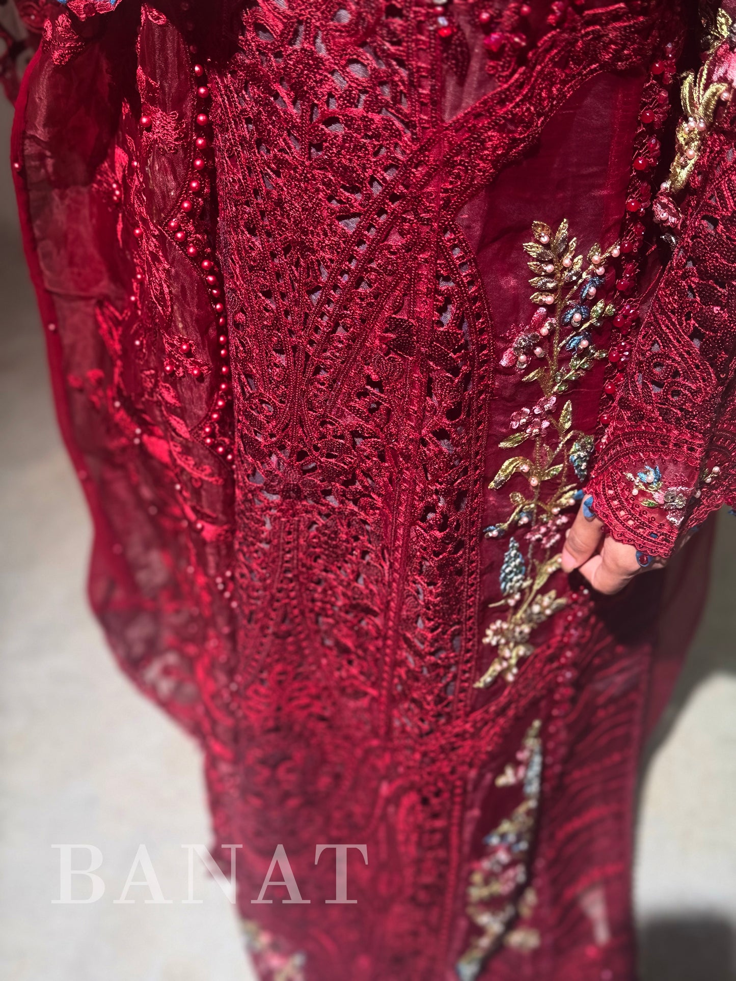 Captivating Crimson Bridal Elegance