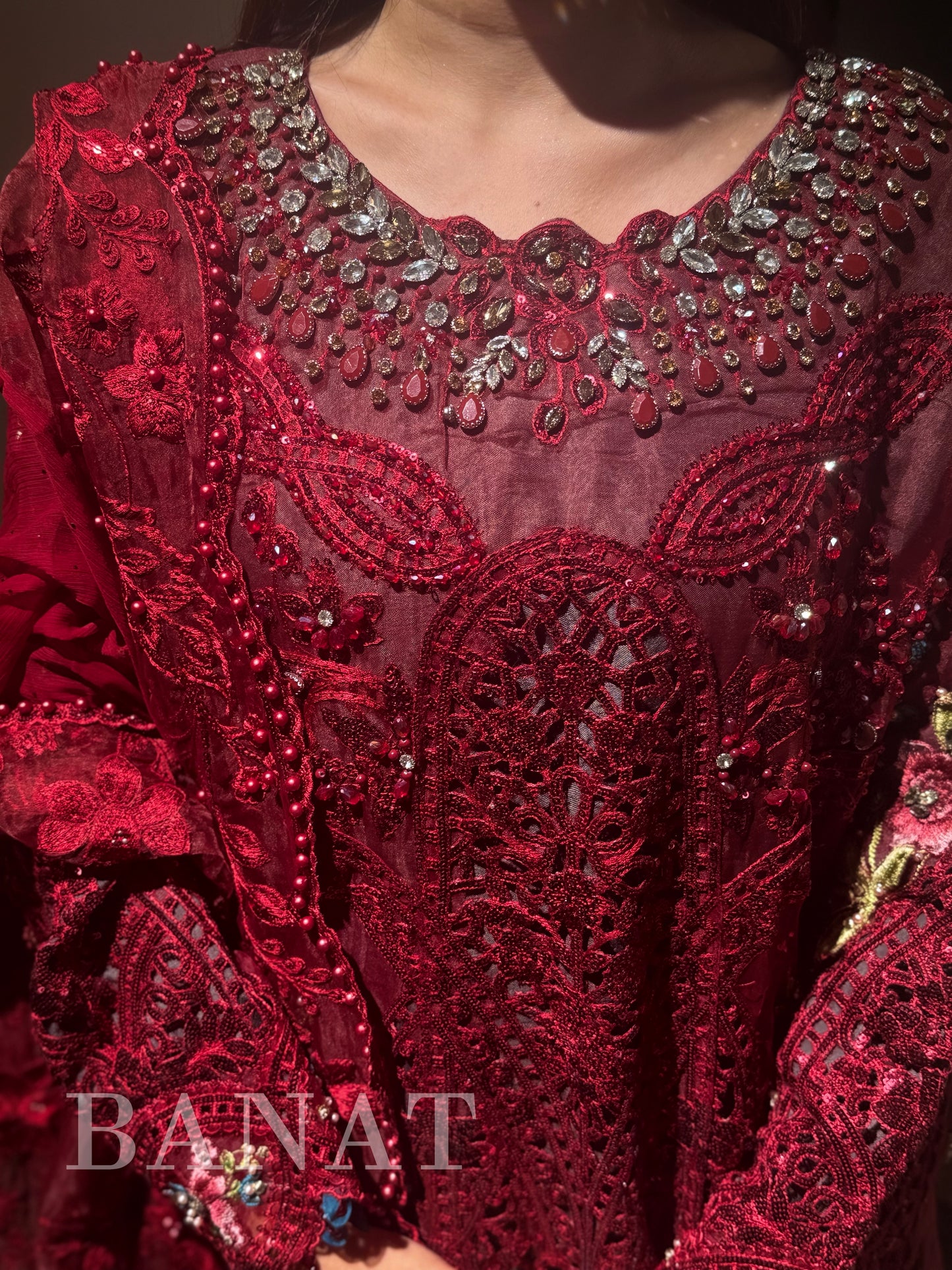 Captivating Crimson Bridal Elegance
