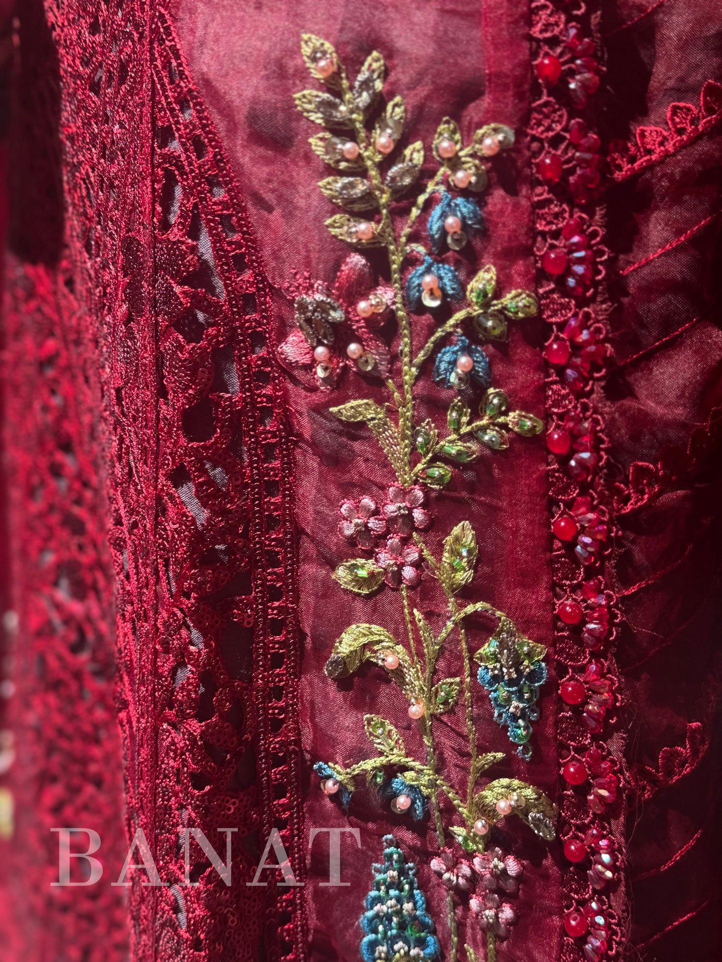 Captivating Crimson Bridal Elegance