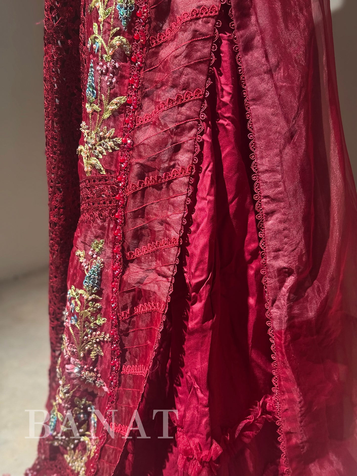 Captivating Crimson Bridal Elegance