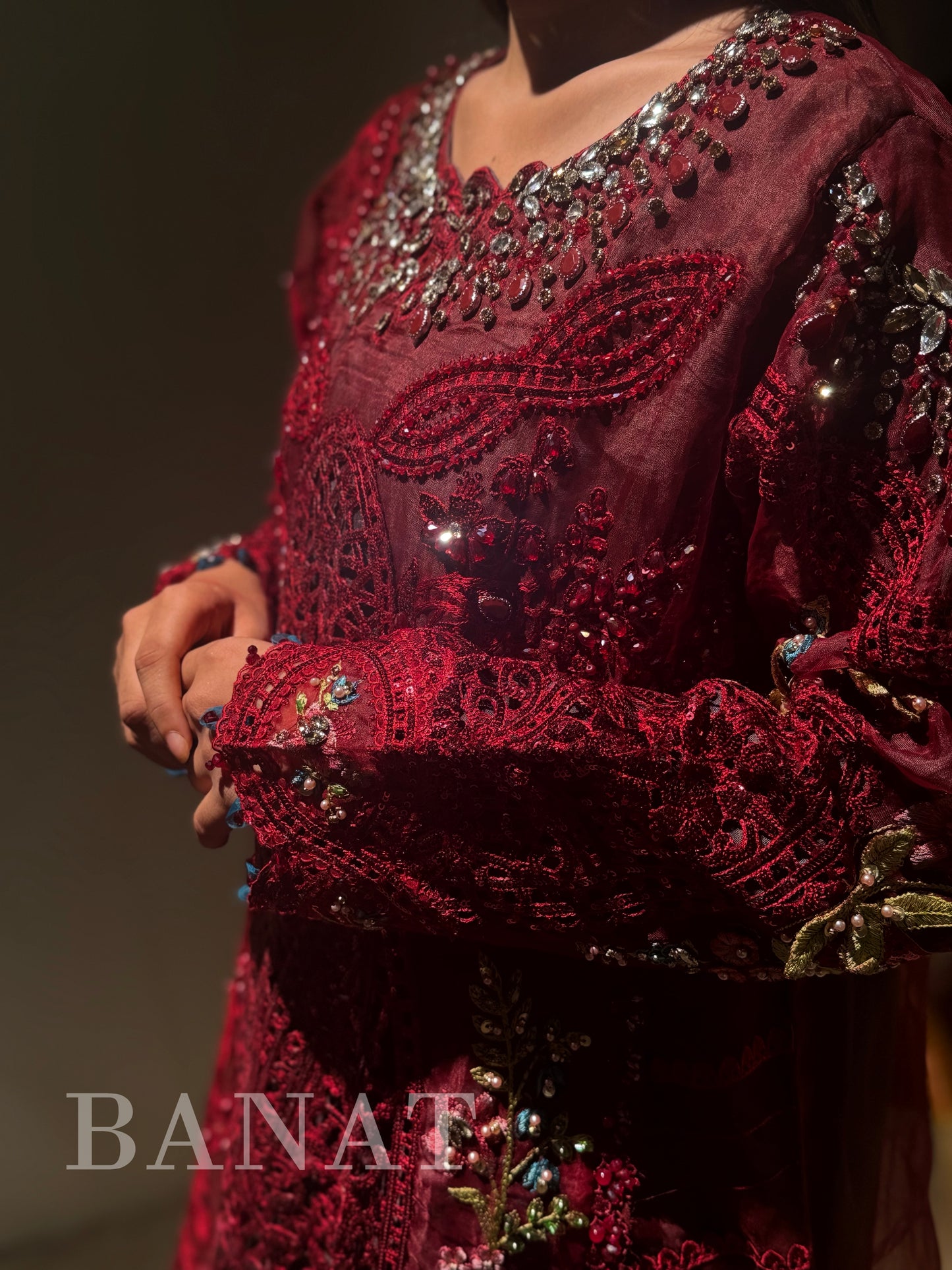 Captivating Crimson Bridal Elegance