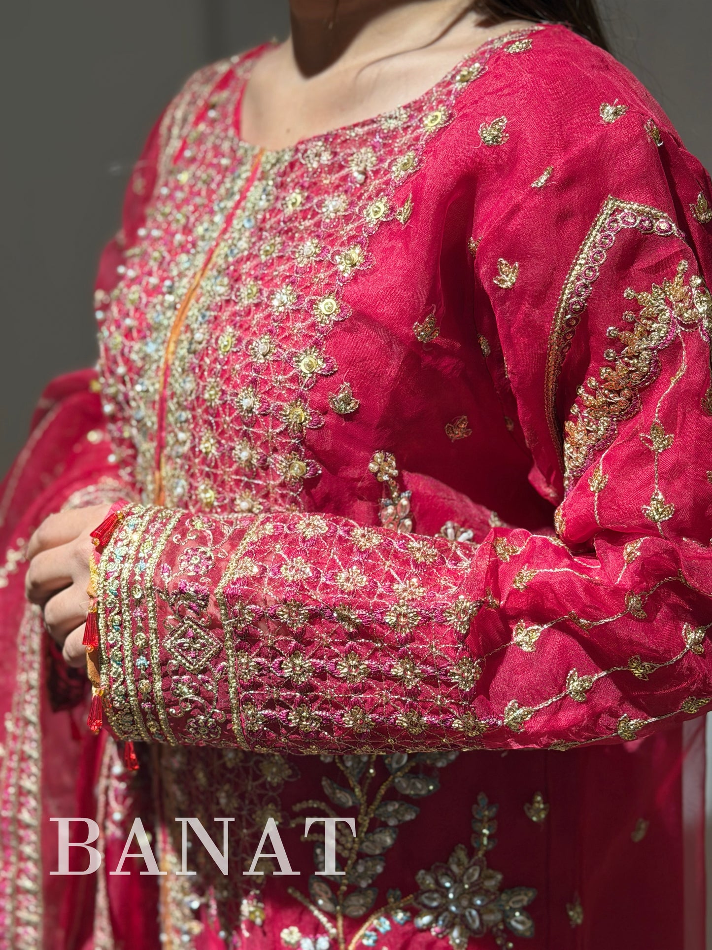 Exquisite Fuchsia Pakistani Party Wear Suit
