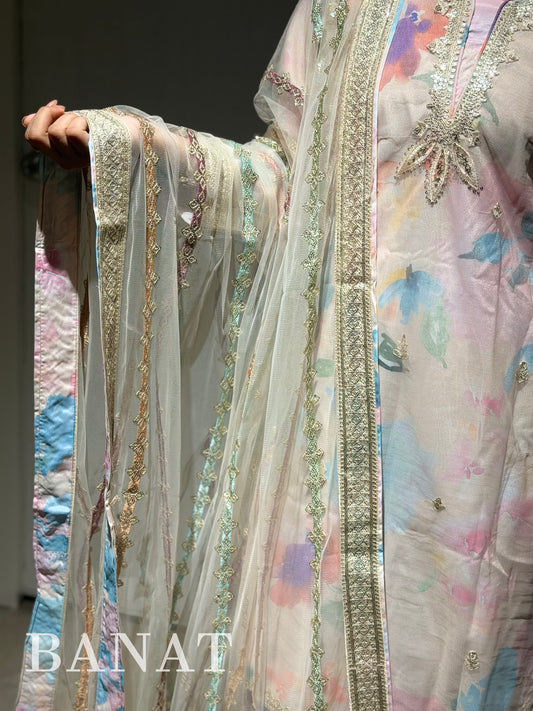 Noor-e-Pastel Embroidered Ensemble