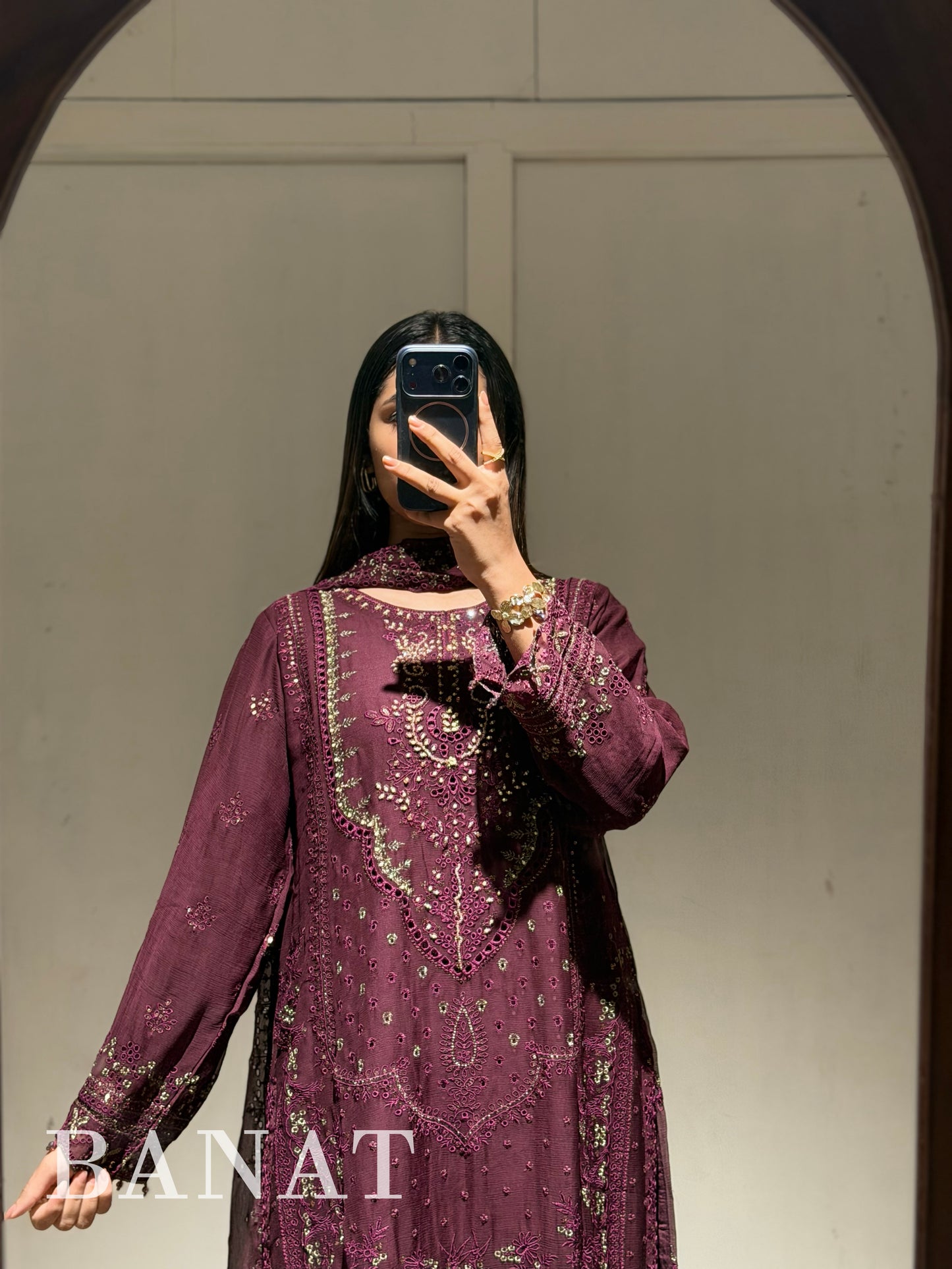 Royal Plum Luxury Party sharara Wear