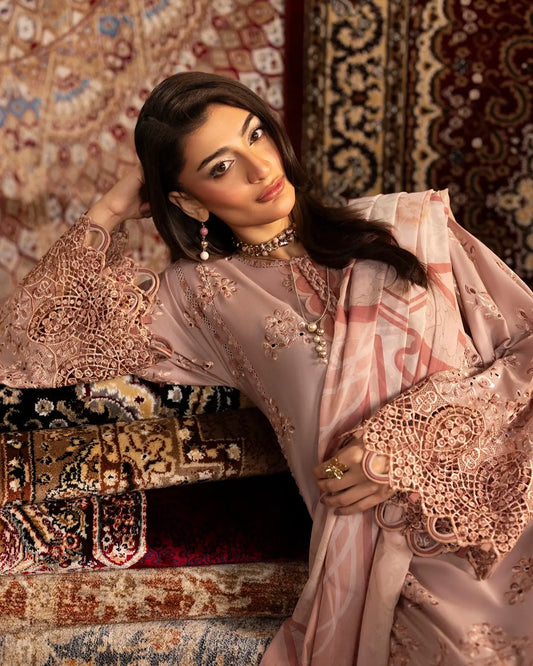 Blush Élan – Summer Luxury Pakistani Embroidered Lawn Suit