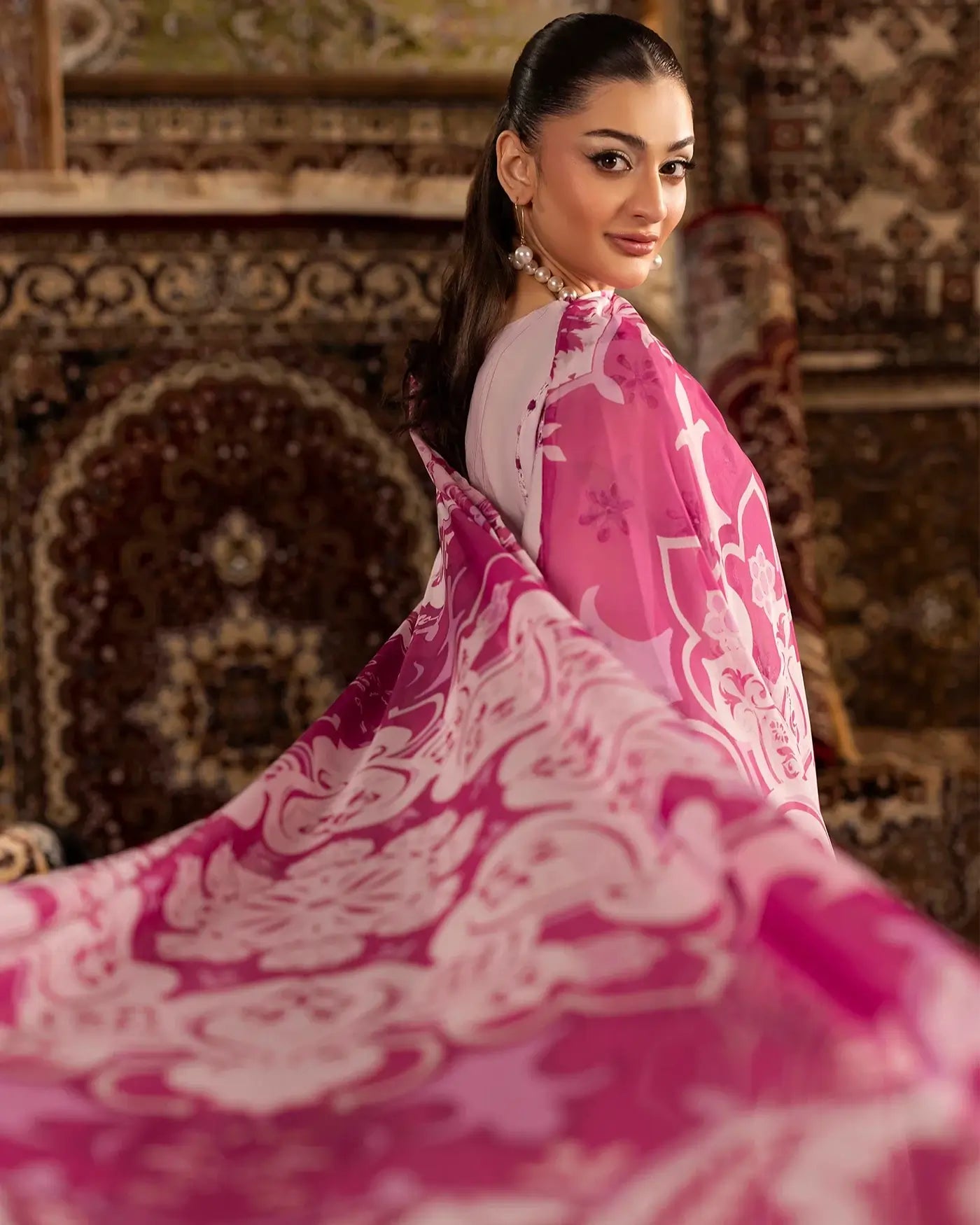 Rose Aura – Summer Luxury Pakistani Embroidered Lawn Suit