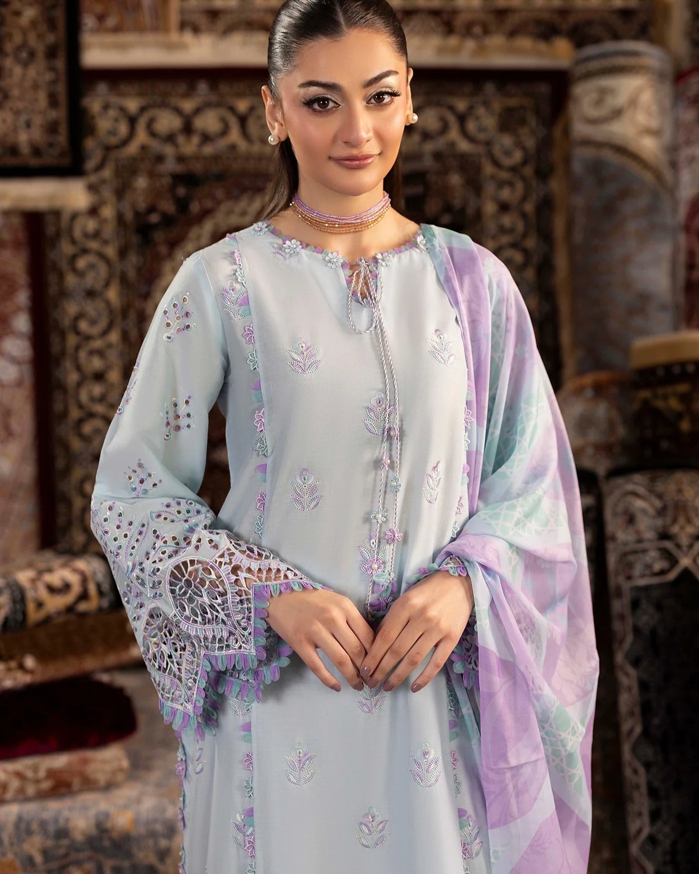 Mint Mirage – Summer Luxury Pakistani Embroidered Lawn Suit