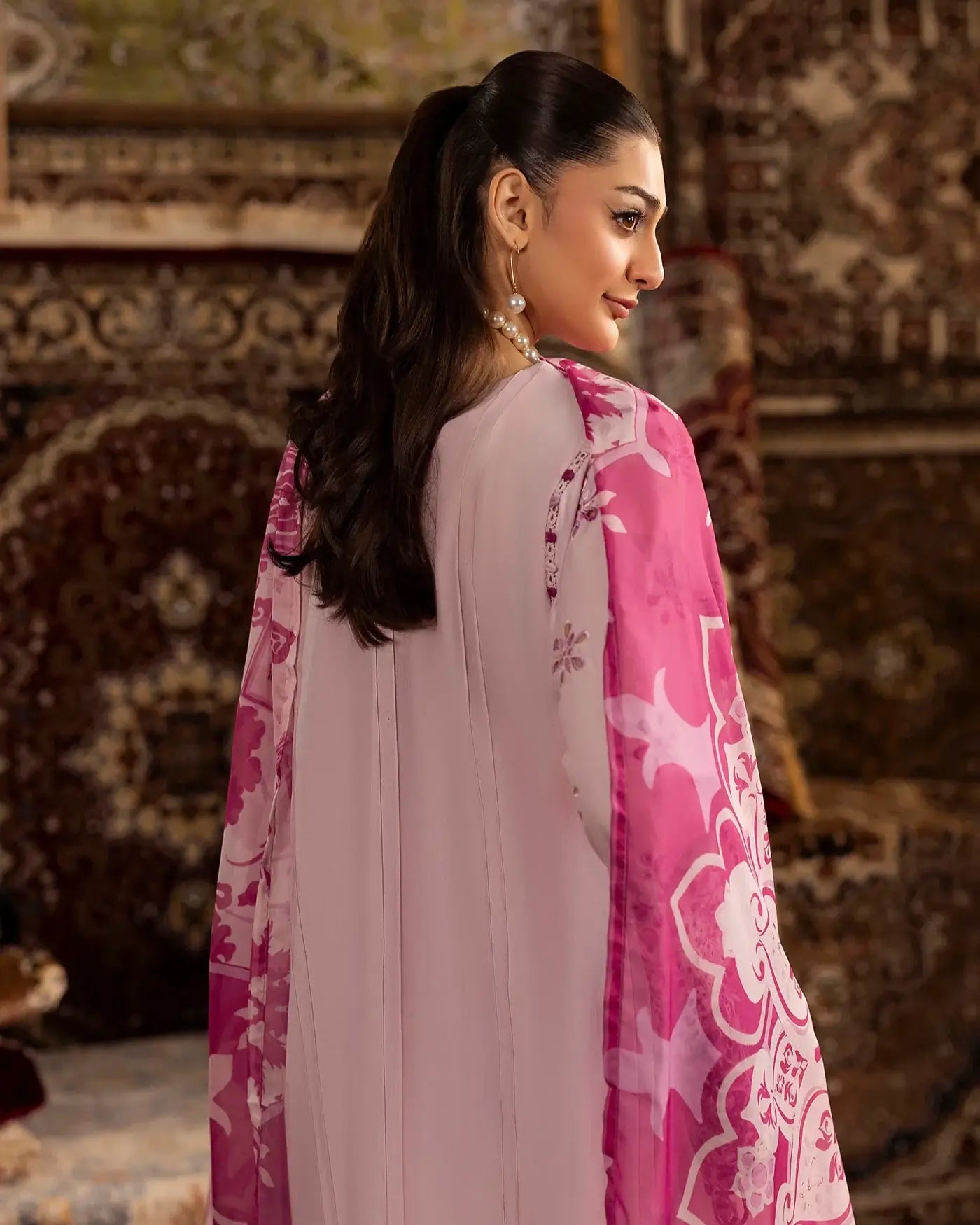Rose Aura – Summer Luxury Pakistani Embroidered Lawn Suit