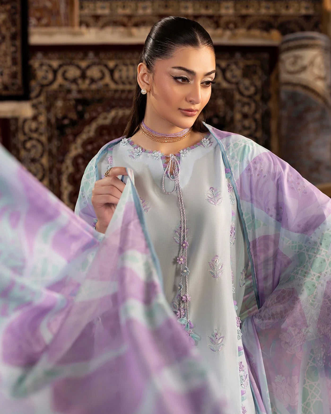 Mint Mirage – Summer Luxury Pakistani Embroidered Lawn Suit