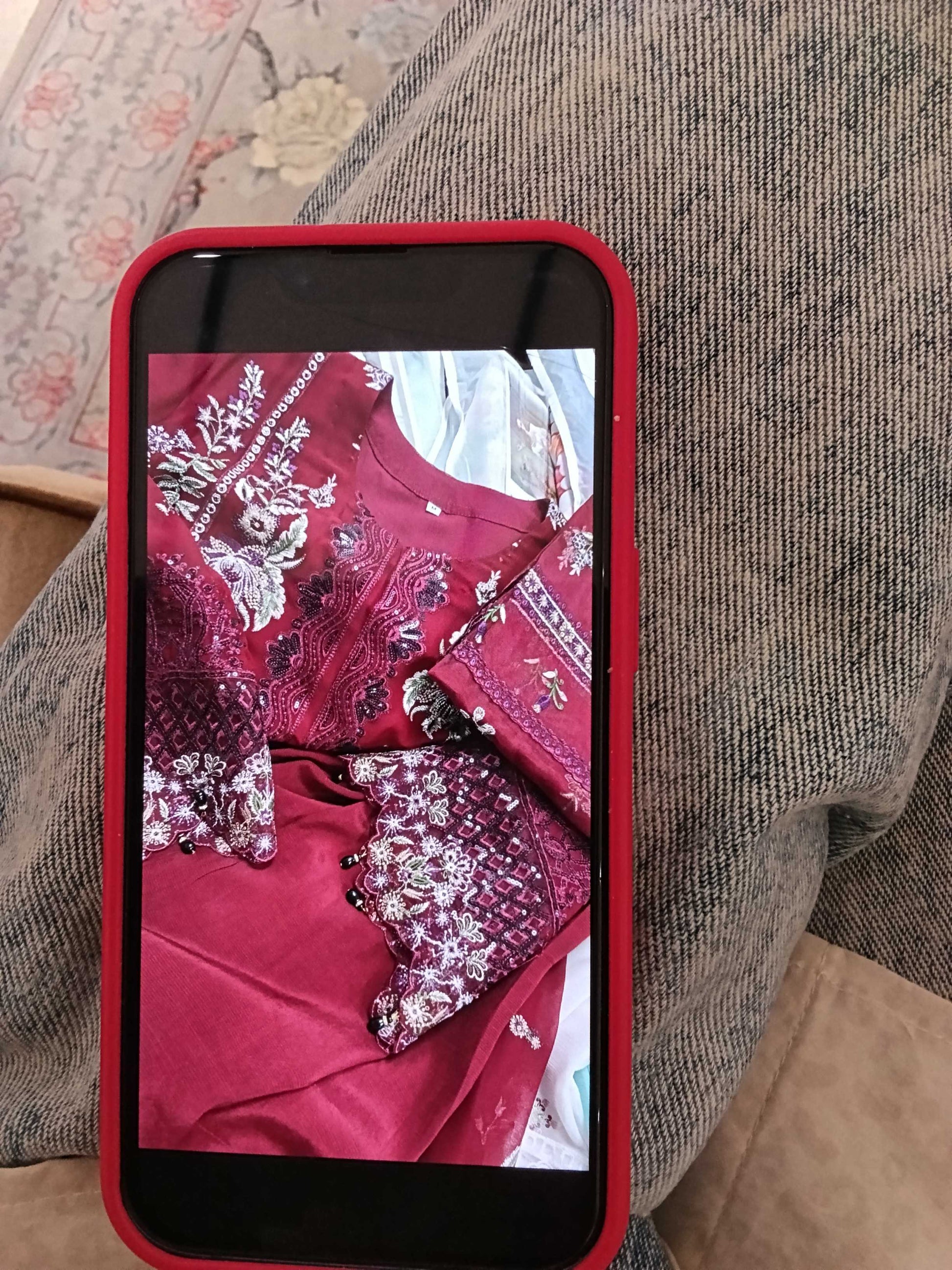 party wear red Pakistani -PKnMYS260 301166M