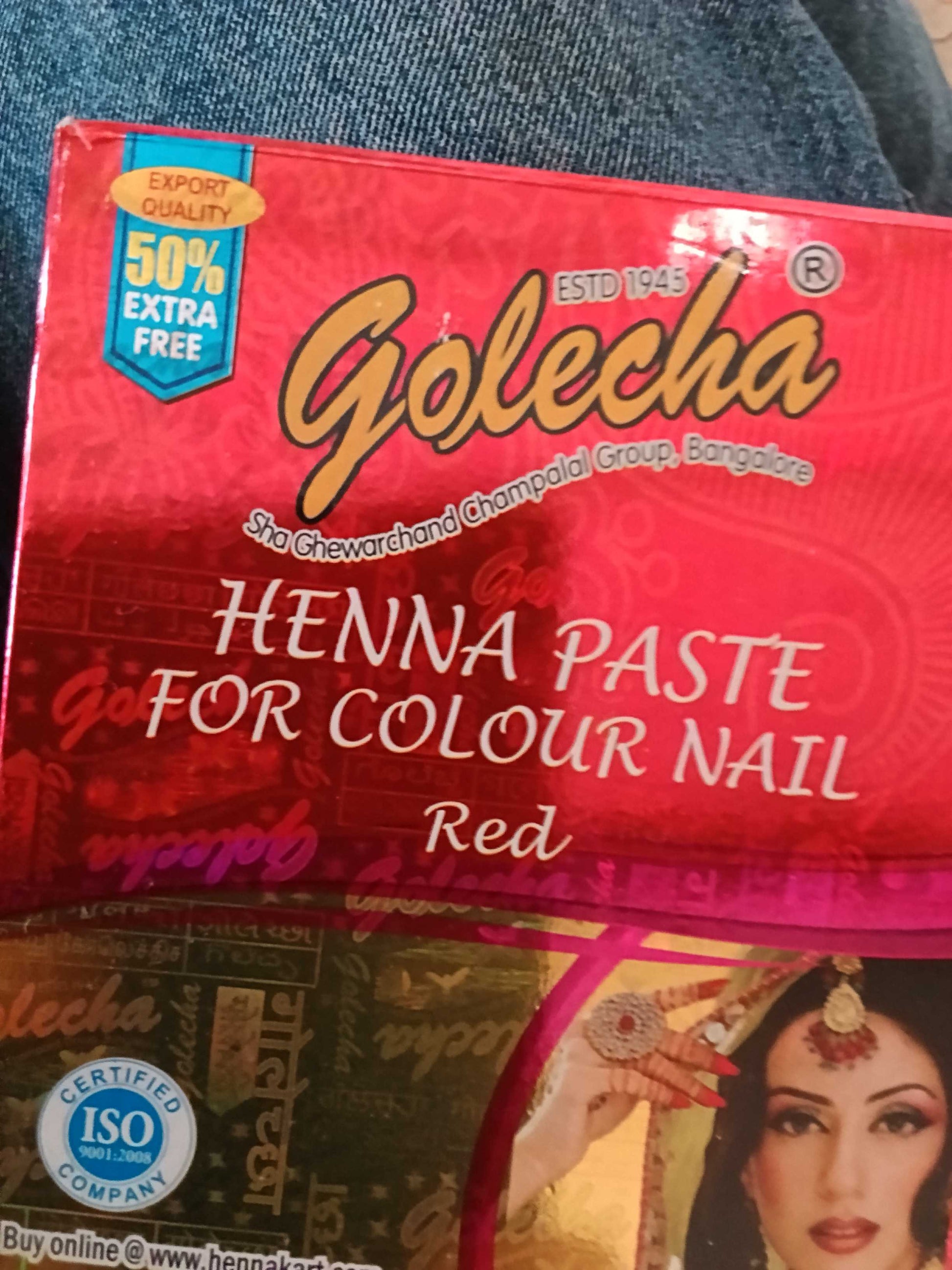 henna past for nail colour red