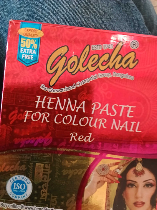 henna past for nail colour red